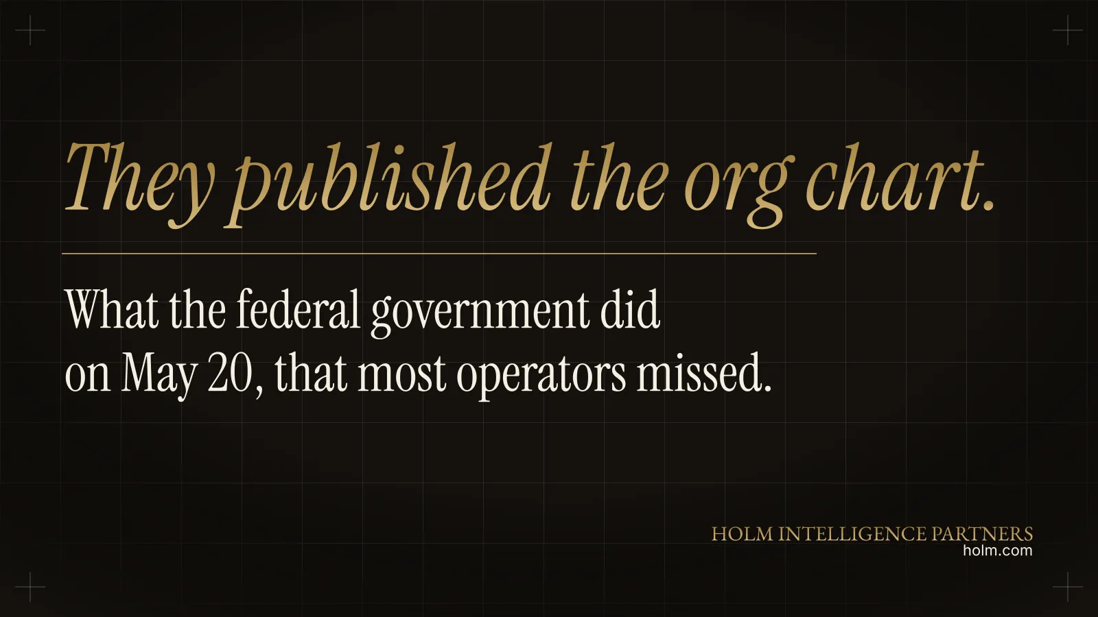 The Federal Org Chart Is Now Your Problem