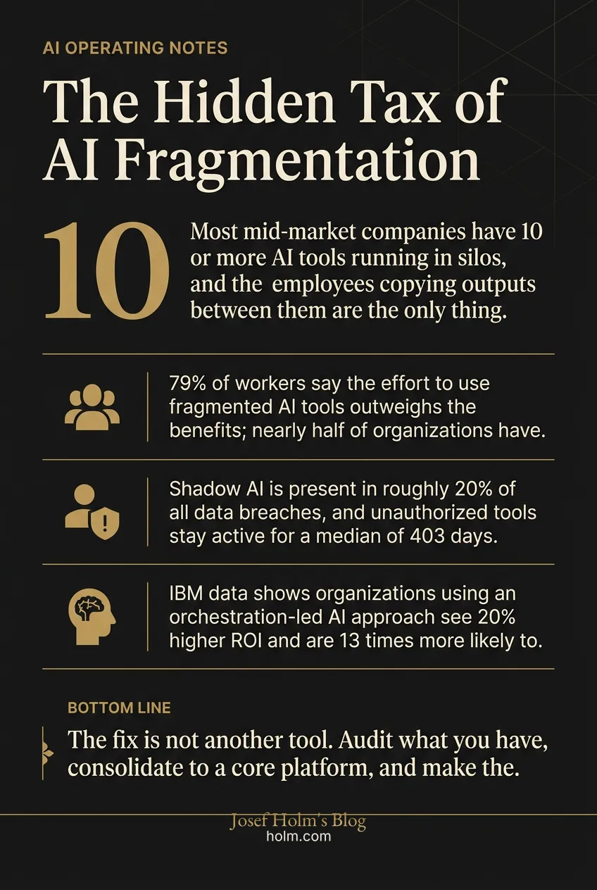 Infographic summary of: The Hidden Tax of AI Fragmentation
