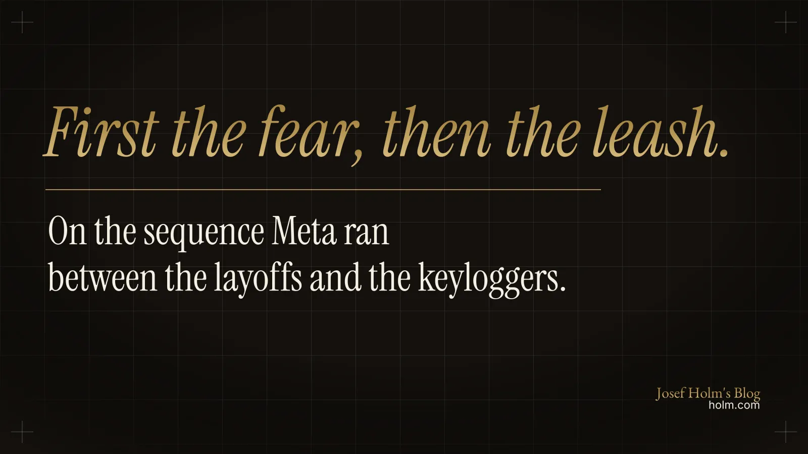 Meta's Keyloggers Aren't About Productivity