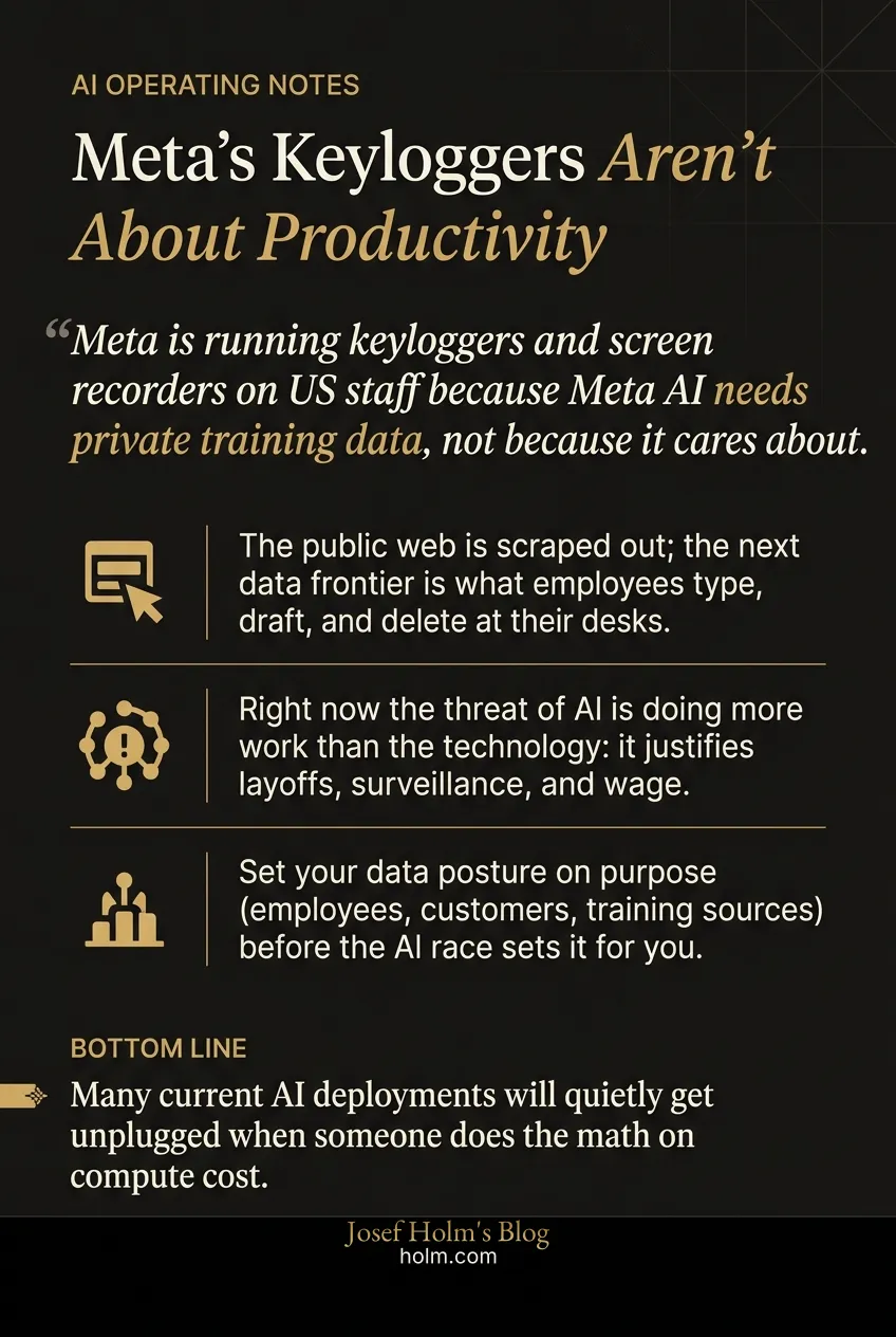 Infographic summary of: Meta's Keyloggers Aren't About Productivity