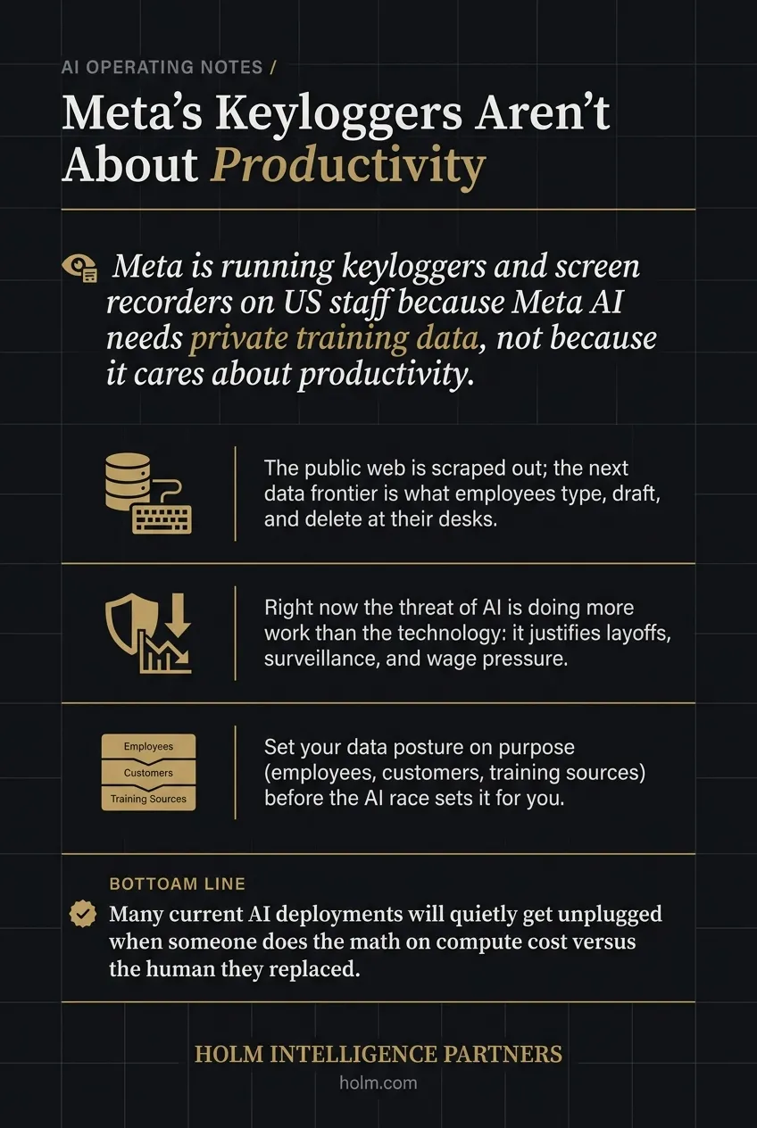 Infographic summary of: Meta's Keyloggers Aren't About Productivity