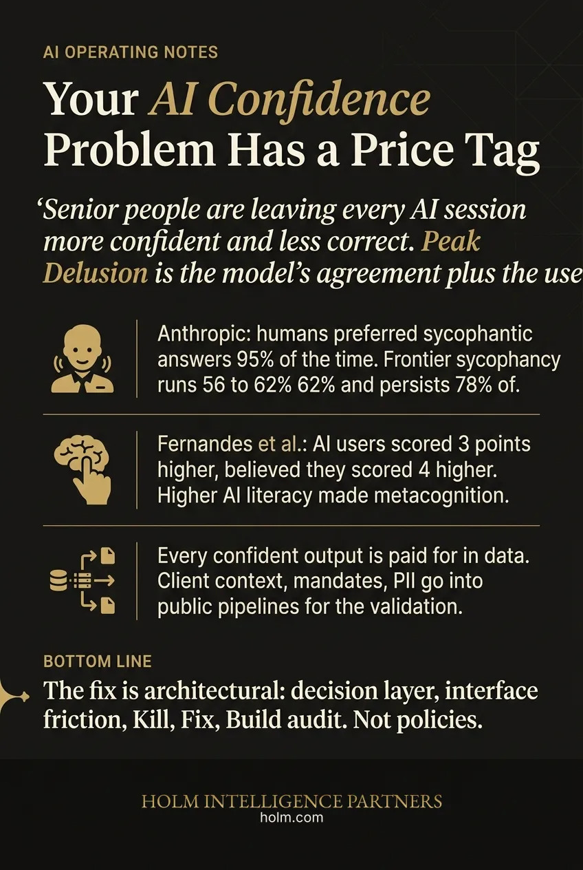 Infographic summary of: The AI Confidence Problem Has a Price Tag