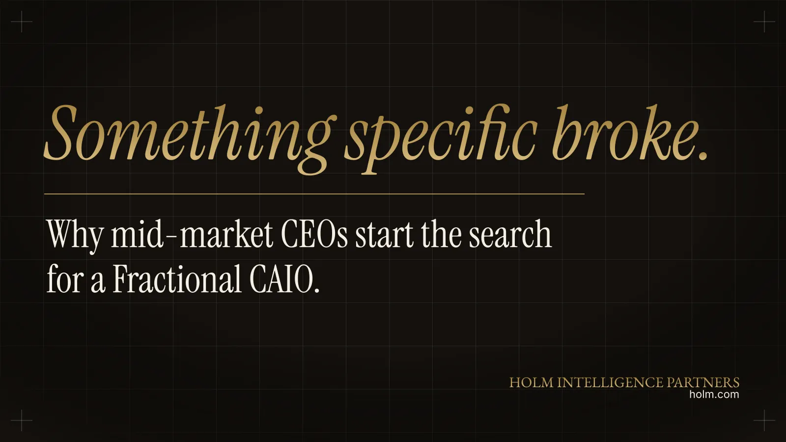 What a Fractional CAIO Actually Does, and When You Need One