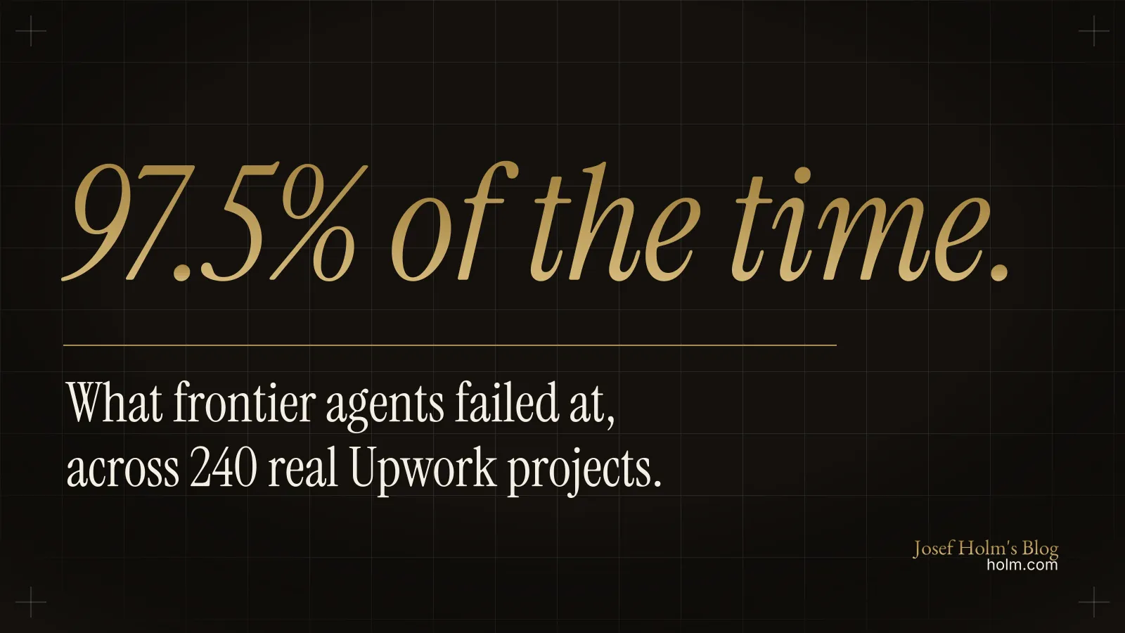Why AI Agents Fail 97.5% of Real Client Work